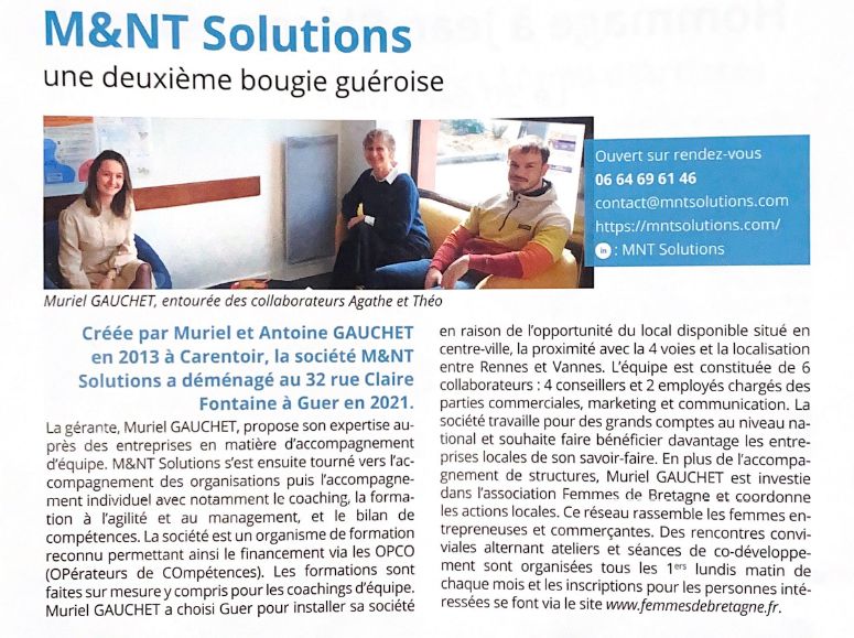 M&NT Solutions dans Guer Magazine